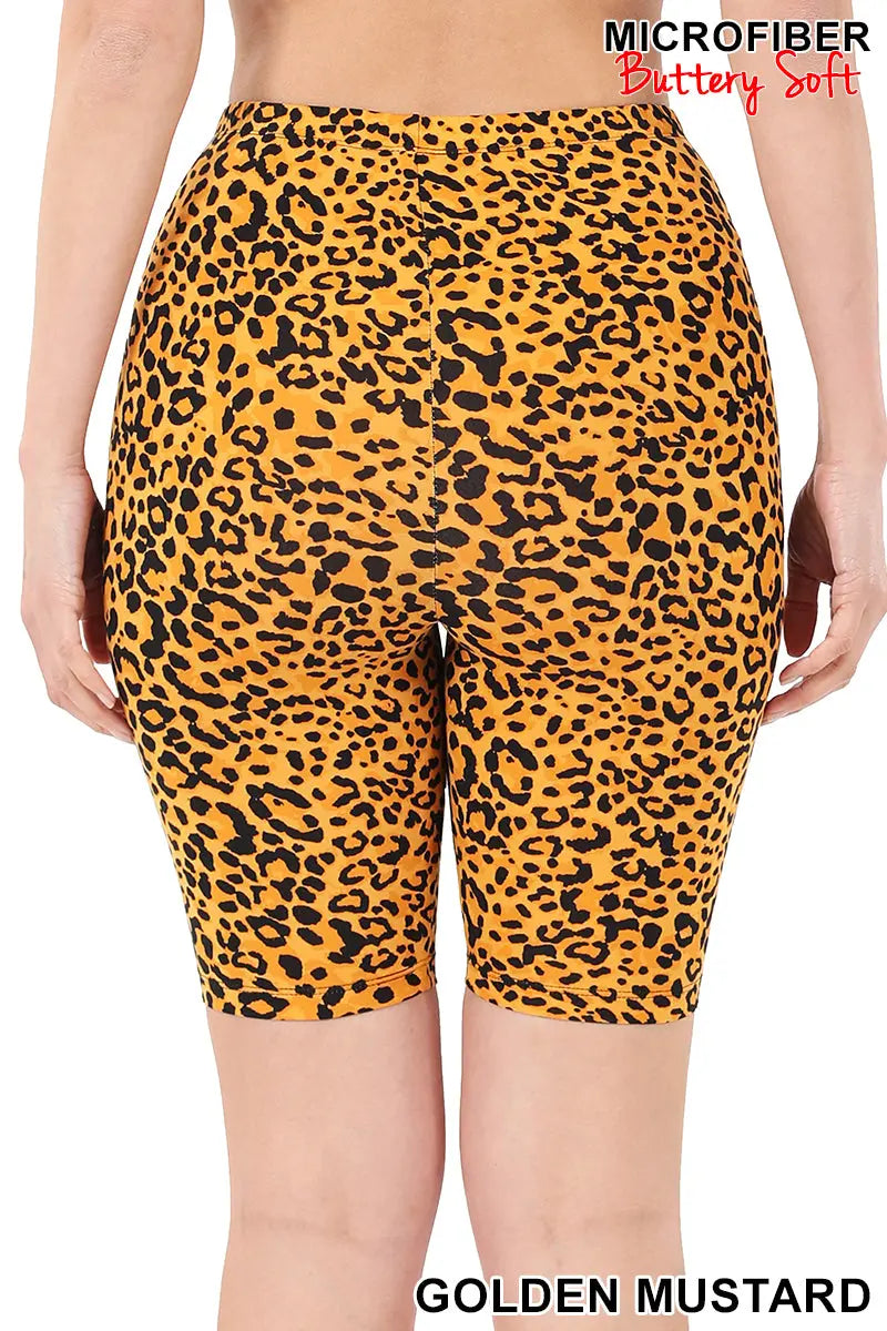 BRUSHED MICROFIBER LEOPARD BIKER SHORTS #MP-57042_COLORALIEN  Description  Zenan *** Made by Zenana  BRUSHED MICROFIBER LEOPARD PRINT BIKER SHORTS - BUTTERY SOFT - PERFECT STRETCH & RECOVERY  TOTAL WAIST: 22", INSEAM: 8.5" approx. - MEASURED FROM SMALL  * COLOR MAY VARY SLIGHTLY DUE TO MONITOR RESOLUTION  IMPORTED fabric 90% polyester 10% spand